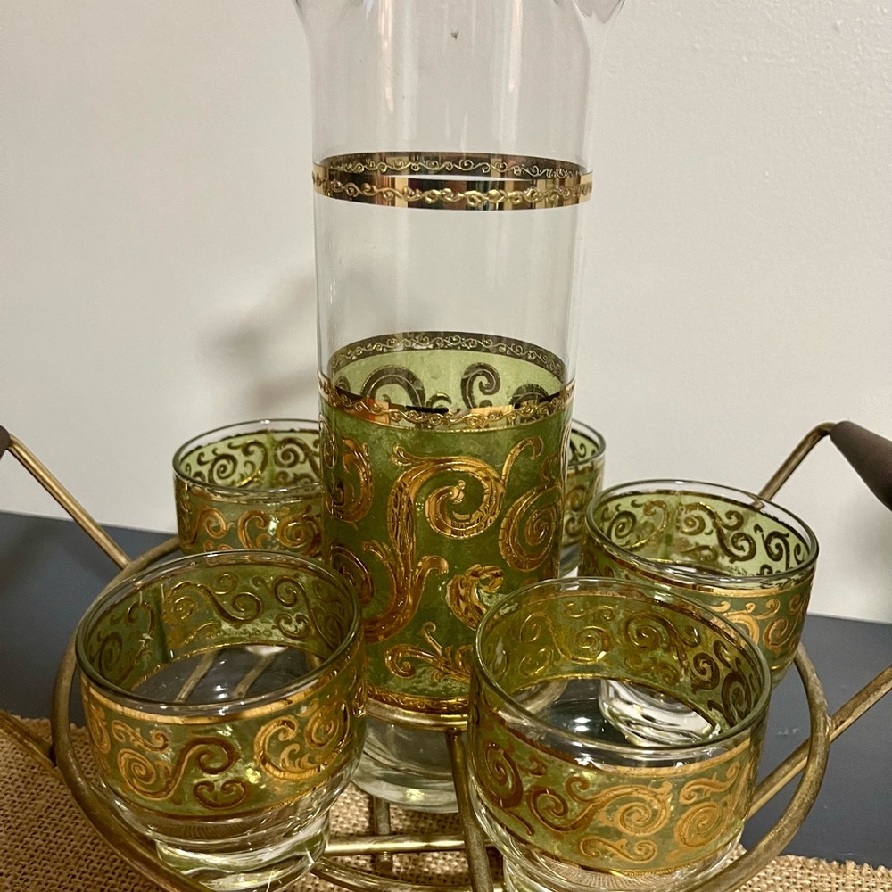 MCM culvar Toledo bar set with 22k gold trim